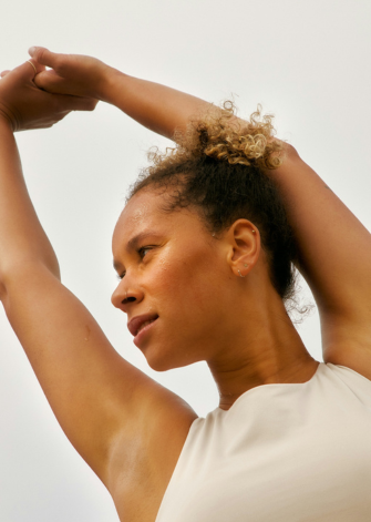 woman stretching