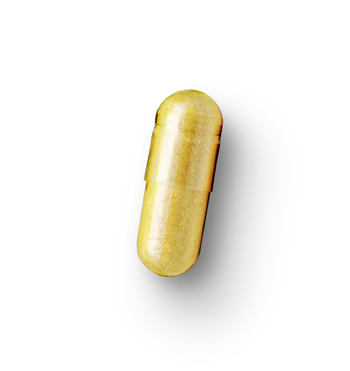 image of yellow supplement capsule