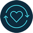 heart icon with arrows