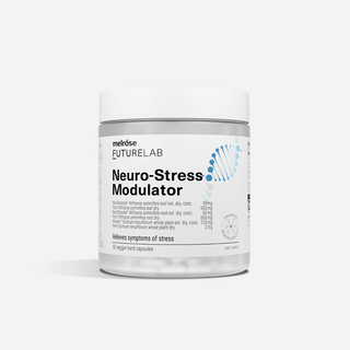 Melrose Futurelab Neuro-Stress Modulator supplement container on a white background