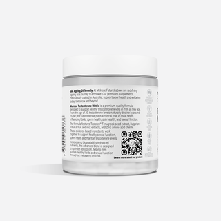 Supplement container with label on a white background