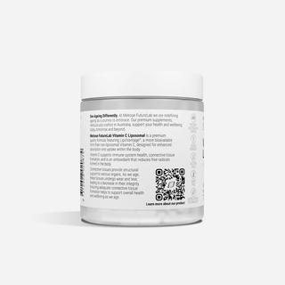 Supplement container with label on a white background