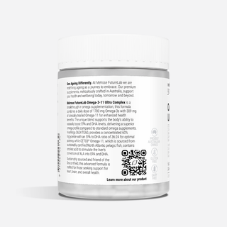 Supplement container with label on a white background