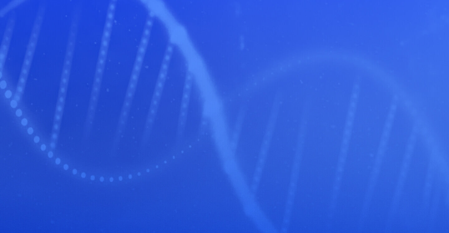 blue background with white helix 